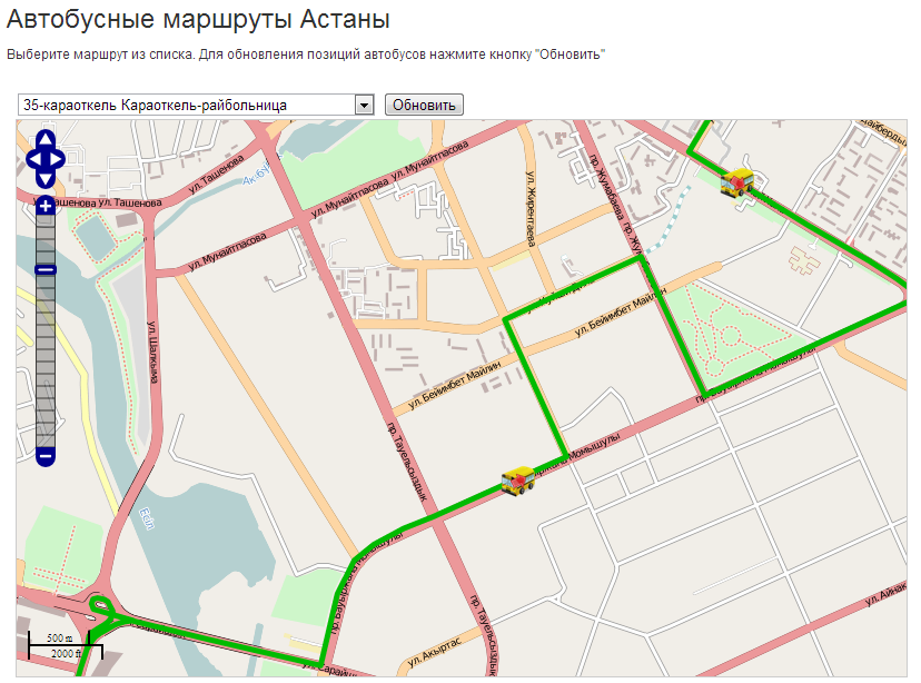 Bus Navigator #Astanacity - realtime карта общественного транспорта в г. Астана