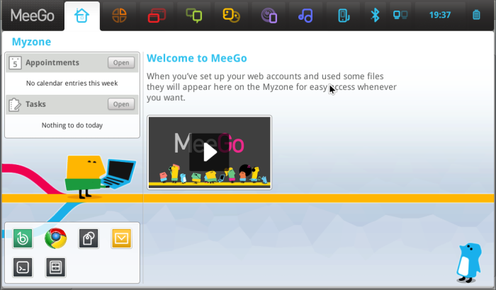 MeeGo Welcome Screen