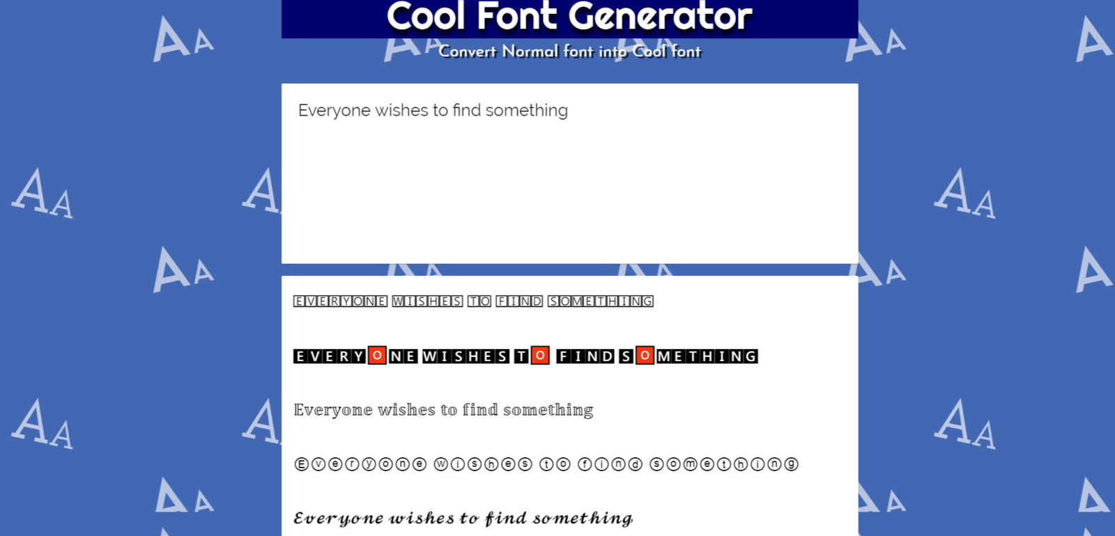 Convert Normal Font Into Cool Font Yvision Kz