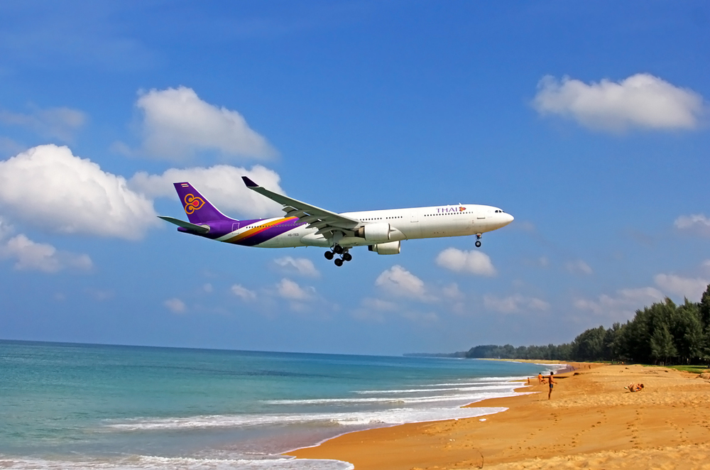 Тайланд пляж с самолетами