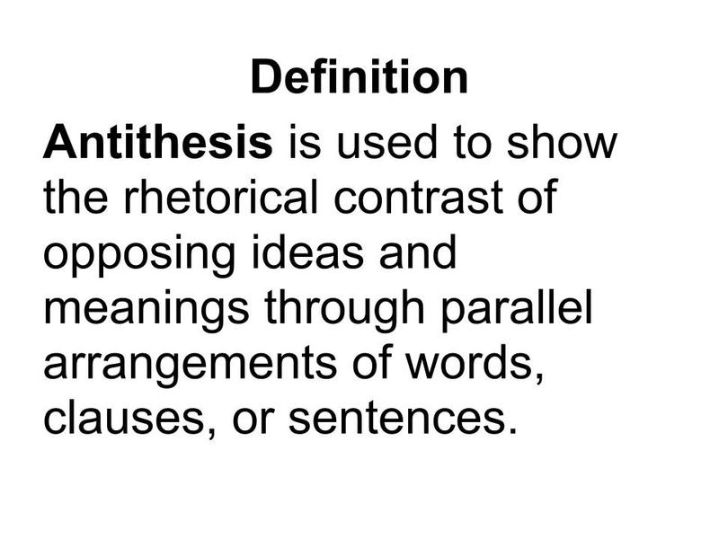 antithesis examples quotes