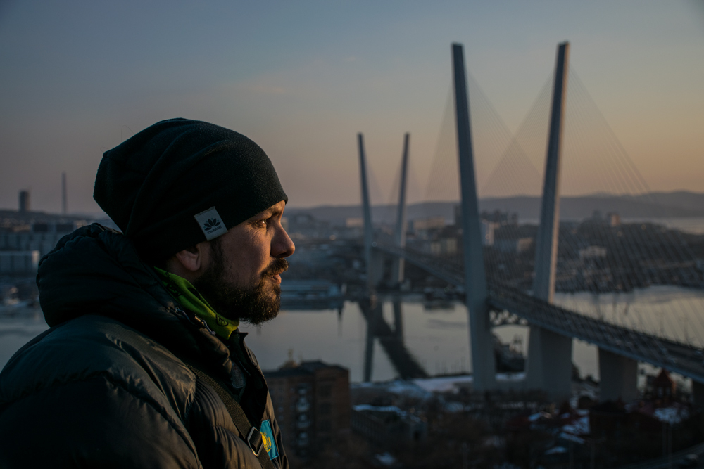 алматинский путешественник Андрей Гундарев (Алмазов) во Владивостоке