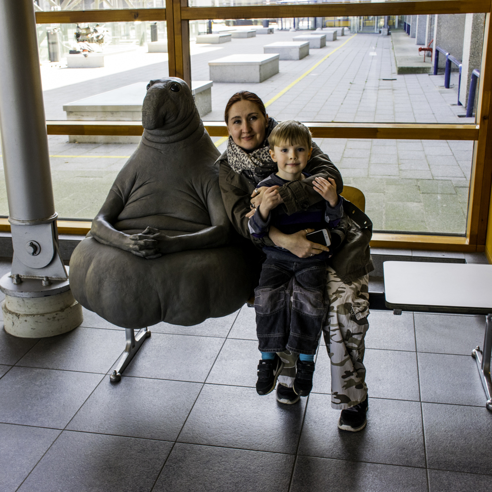 Ждун в городе Лейден, Нидерланды