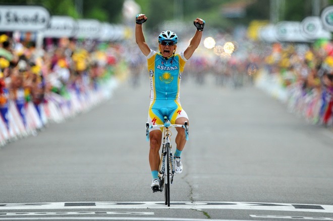 Александр Винокуров выигрывает 13 этап тур де Франс, Vino, Вино,