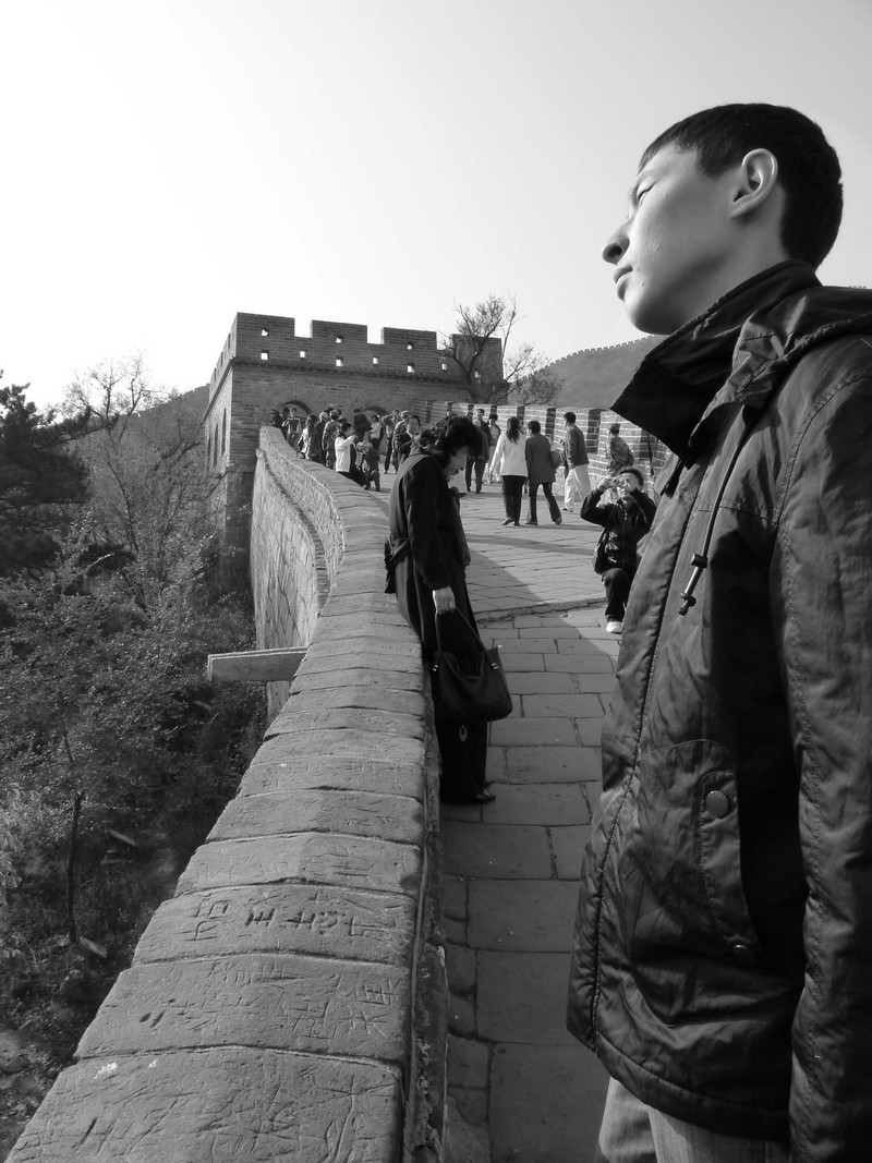 Мы с другом на китайской стене.