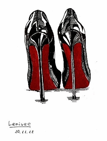 графика, туфли, иллюстрации Ленивца,Lenivec's illustration