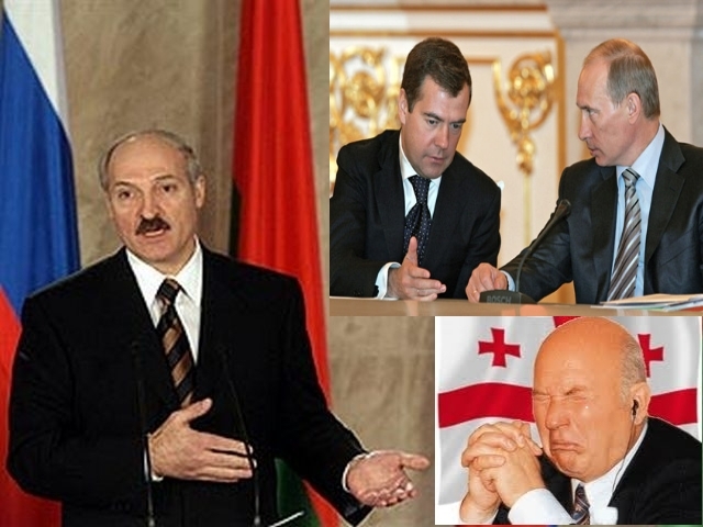 Лукашенко Медведев Путин Лужков кепка