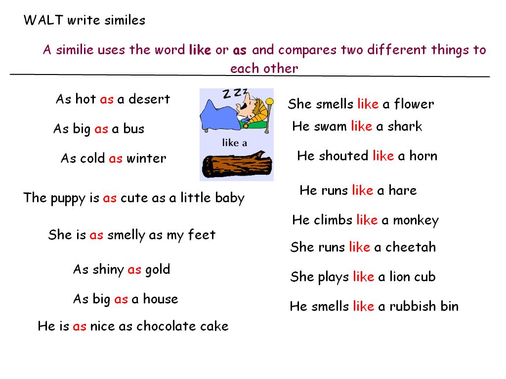 Strong Simile Examples