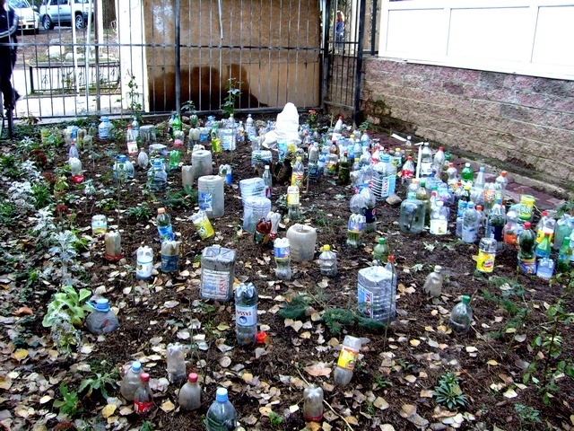 Фото Рустама Ниязова: пластиковая тара на службе огородников