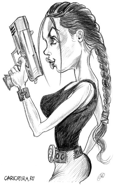 Анджелина Джоли карикатура