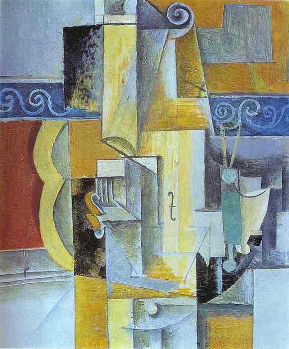 Скрипка и гитара, 1913 г. (период кубизма в жизни Пикассо)
